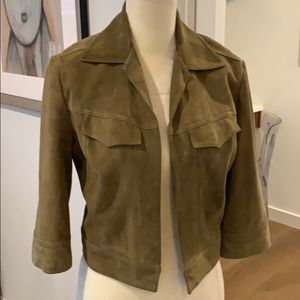 Carmen Marc Valvo Coll. suede and cashmere set